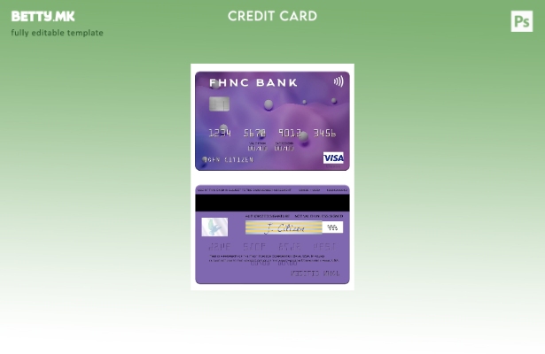 Модерен стил Шаблон за виза за картичка на банката на Националната корпорација н